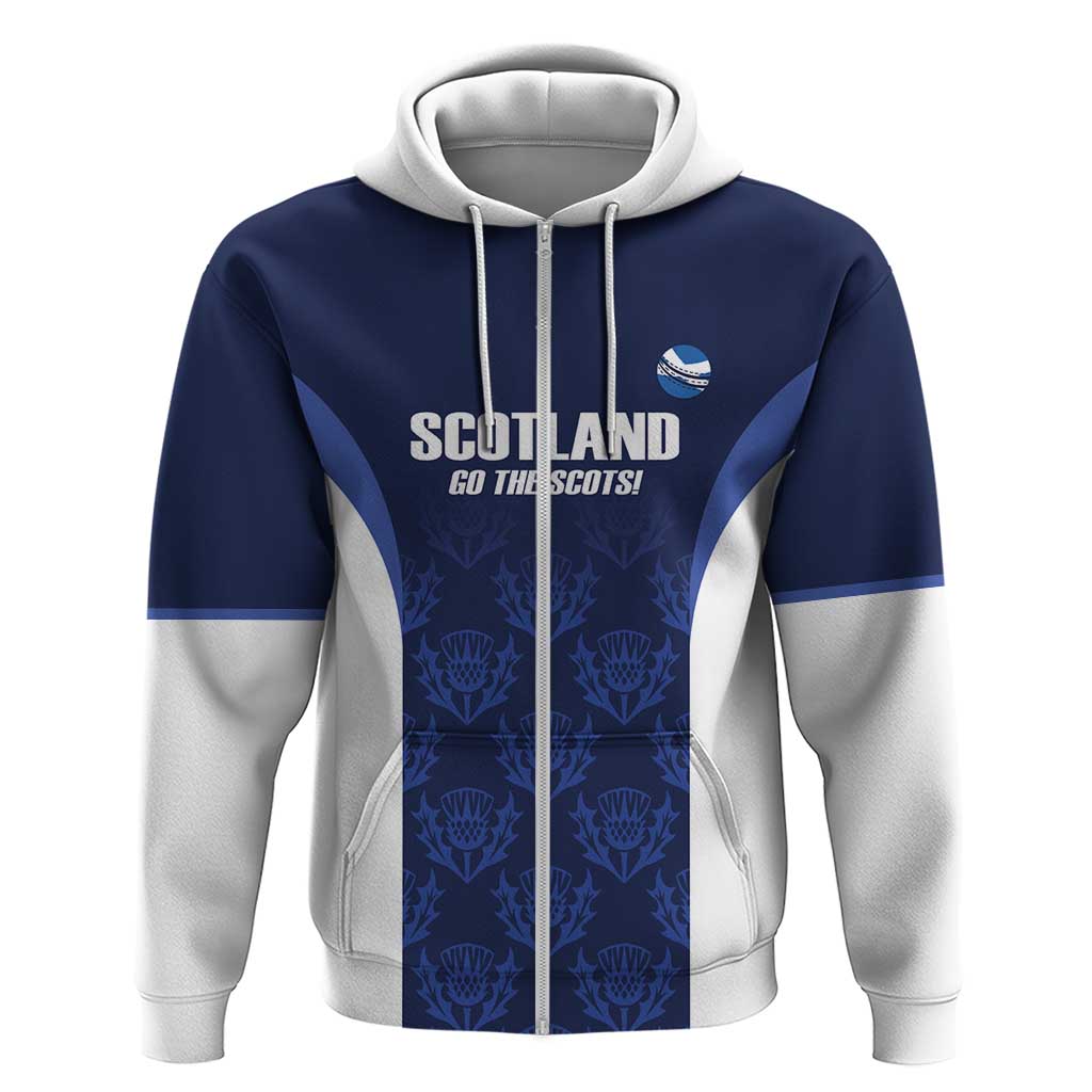 Custom Scotland Cricket Hoodie Go Scots Thistle Pattern - Wonder Print Shop