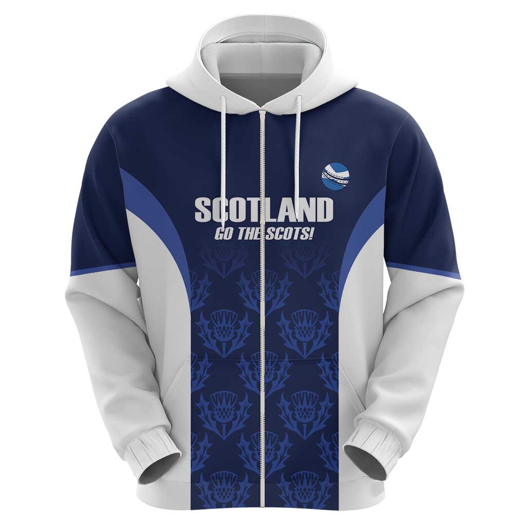 Custom Scotland Cricket Hoodie Go Scots Thistle Pattern - Wonder Print Shop