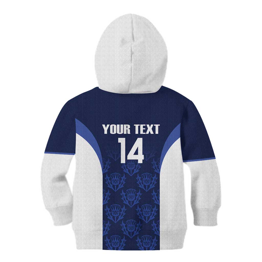 Custom Scotland Cricket Kid Hoodie Go Scots Thistle Pattern - Wonder Print Shop