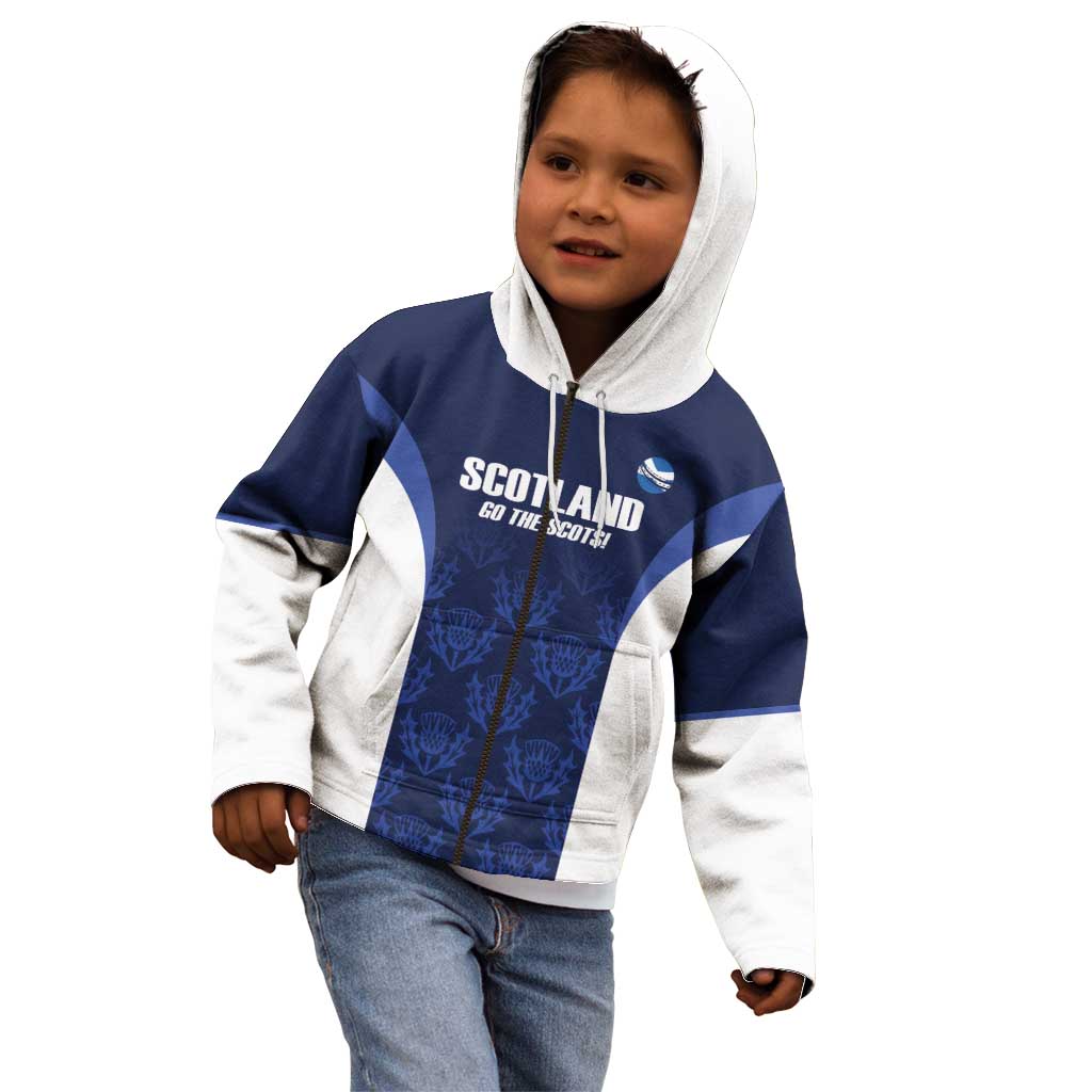 Custom Scotland Cricket Kid Hoodie Go Scots Thistle Pattern - Wonder Print Shop