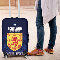Custom Scotland Cricket Luggage Cover Go Scots Thistle Pattern - Wonder Print Shop