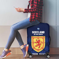 Custom Scotland Cricket Luggage Cover Go Scots Thistle Pattern - Wonder Print Shop