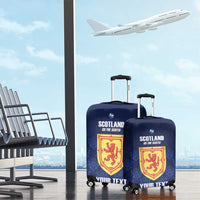 Custom Scotland Cricket Luggage Cover Go Scots Thistle Pattern - Wonder Print Shop