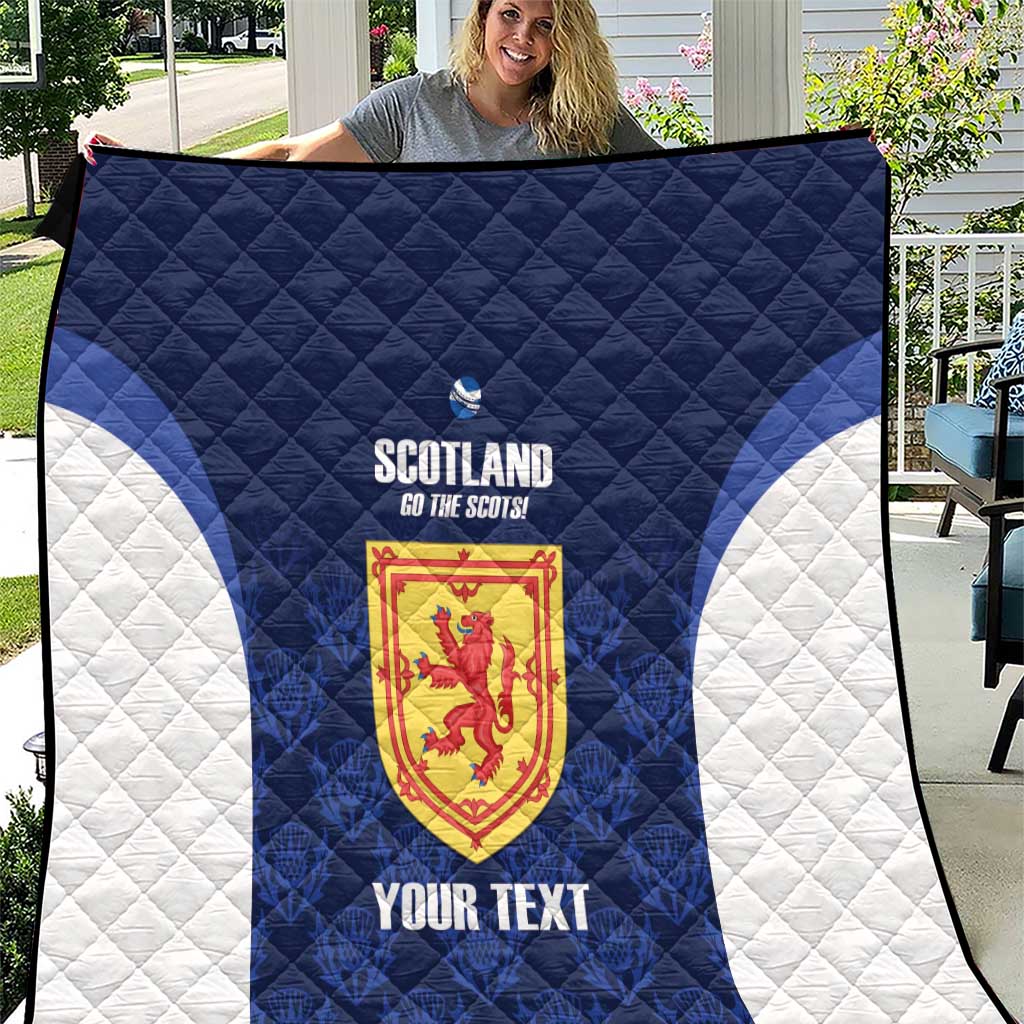 Custom Scotland Cricket Quilt Go Scots Thistle Pattern - Wonder Print Shop