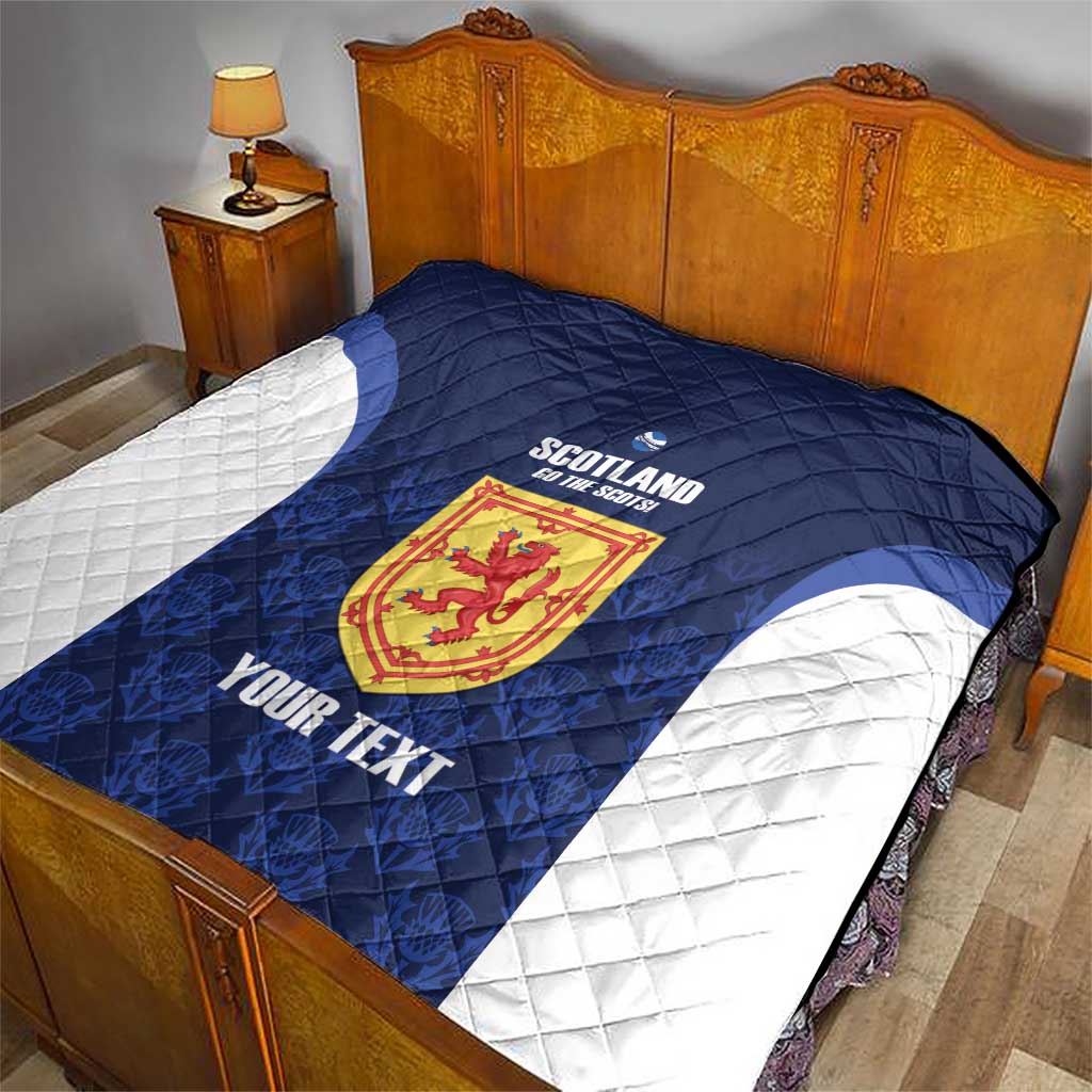 Custom Scotland Cricket Quilt Go Scots Thistle Pattern - Wonder Print Shop