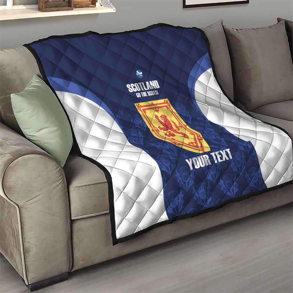 Custom Scotland Cricket Quilt Go Scots Thistle Pattern - Wonder Print Shop