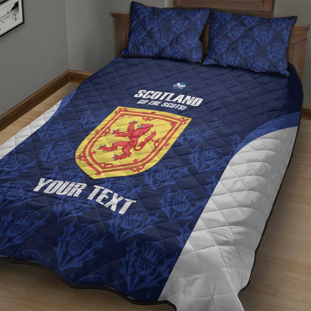 Custom Scotland Cricket Quilt Bed Set Go Scots Thistle Pattern - Wonder Print Shop