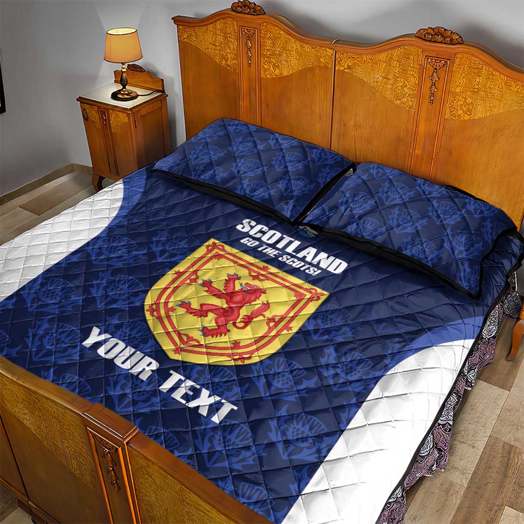 Custom Scotland Cricket Quilt Bed Set Go Scots Thistle Pattern - Wonder Print Shop