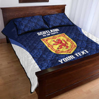 Custom Scotland Cricket Quilt Bed Set Go Scots Thistle Pattern - Wonder Print Shop