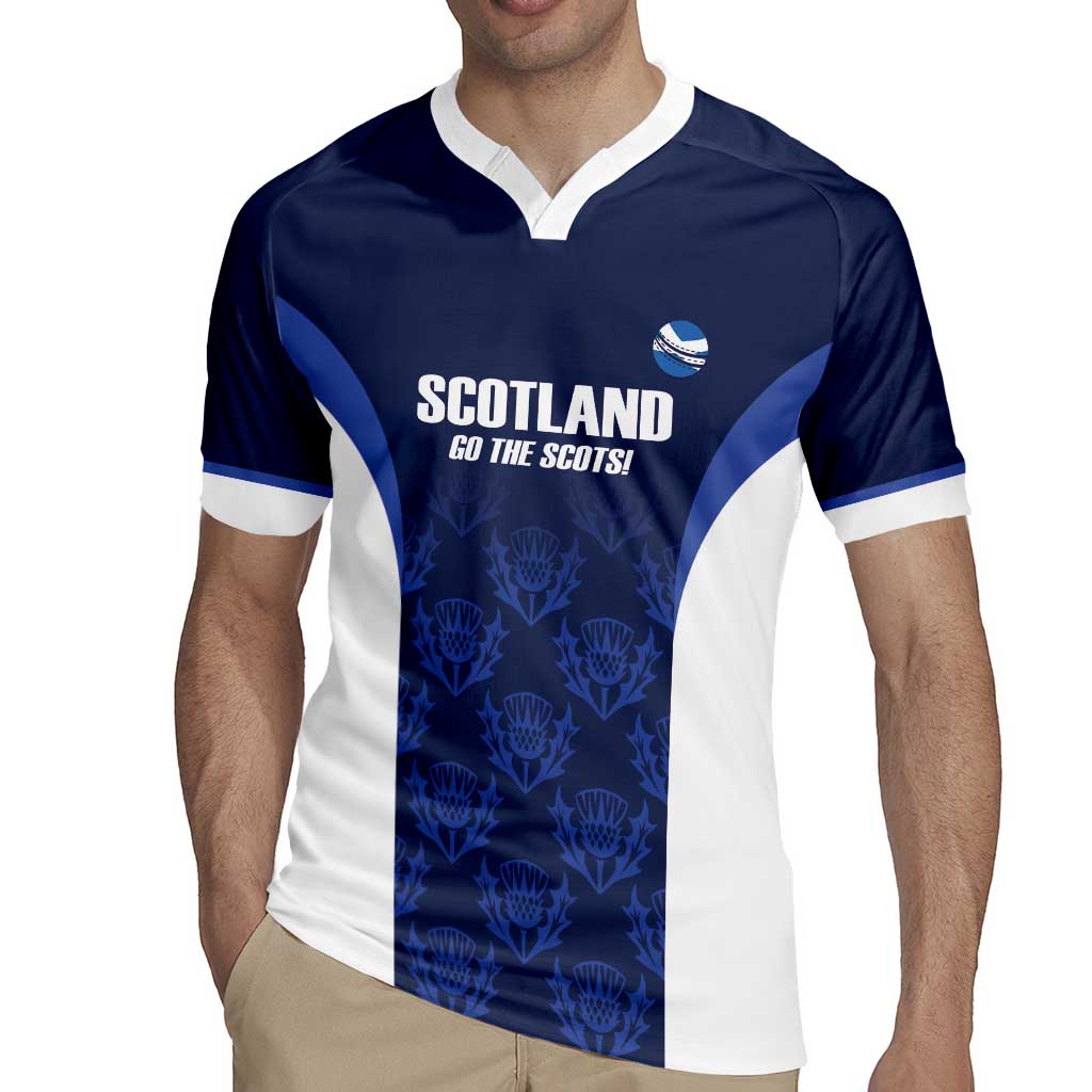 Custom Scotland Cricket Rugby Jersey Go Scots Thistle Pattern - Wonder Print Shop