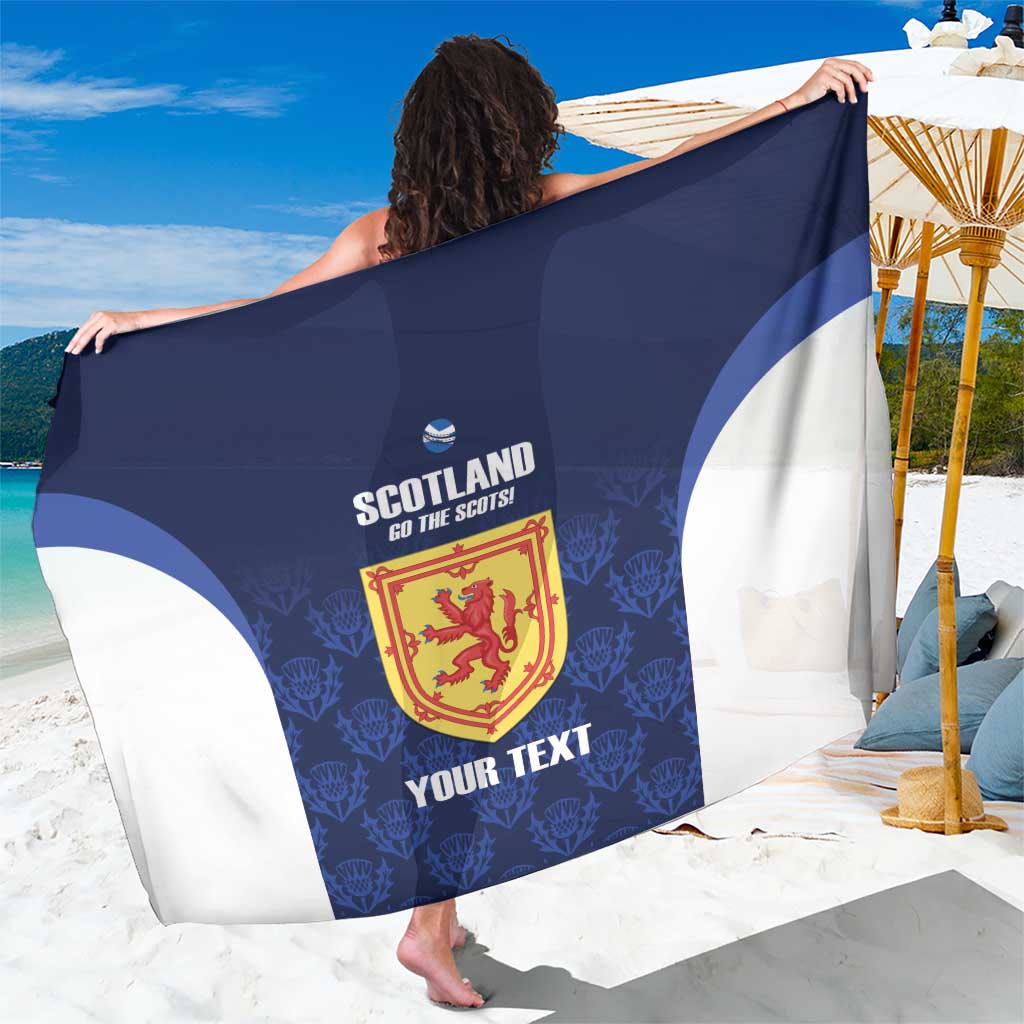 Custom Scotland Cricket Sarong Go Scots Thistle Pattern - Wonder Print Shop
