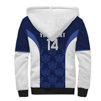 Custom Scotland Cricket Sherpa Hoodie Go Scots Thistle Pattern - Wonder Print Shop