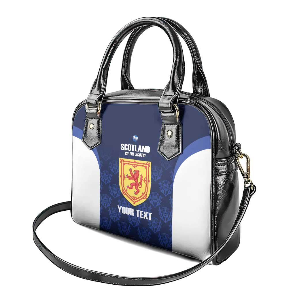 Custom Scotland Cricket Shoulder Handbag Go Scots Thistle Pattern - Wonder Print Shop