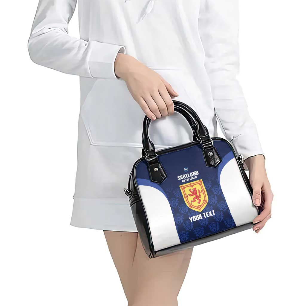 Custom Scotland Cricket Shoulder Handbag Go Scots Thistle Pattern - Wonder Print Shop