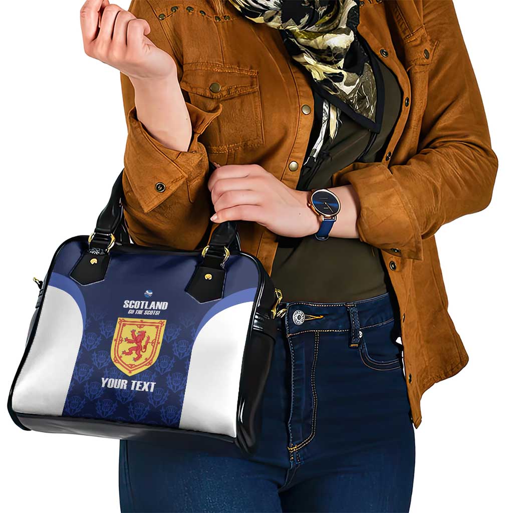 Custom Scotland Cricket Shoulder Handbag Go Scots Thistle Pattern - Wonder Print Shop