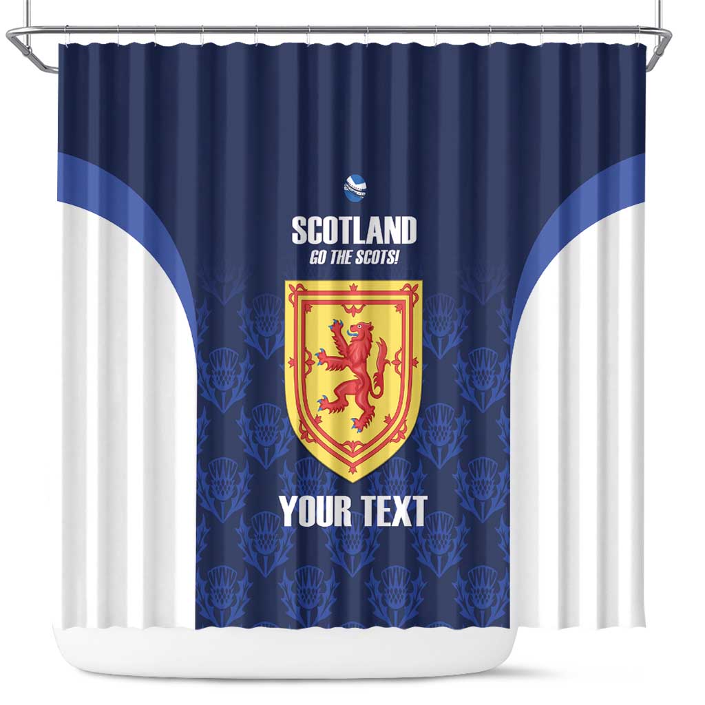 Custom Scotland Cricket Shower Curtain Go Scots Thistle Pattern - Wonder Print Shop