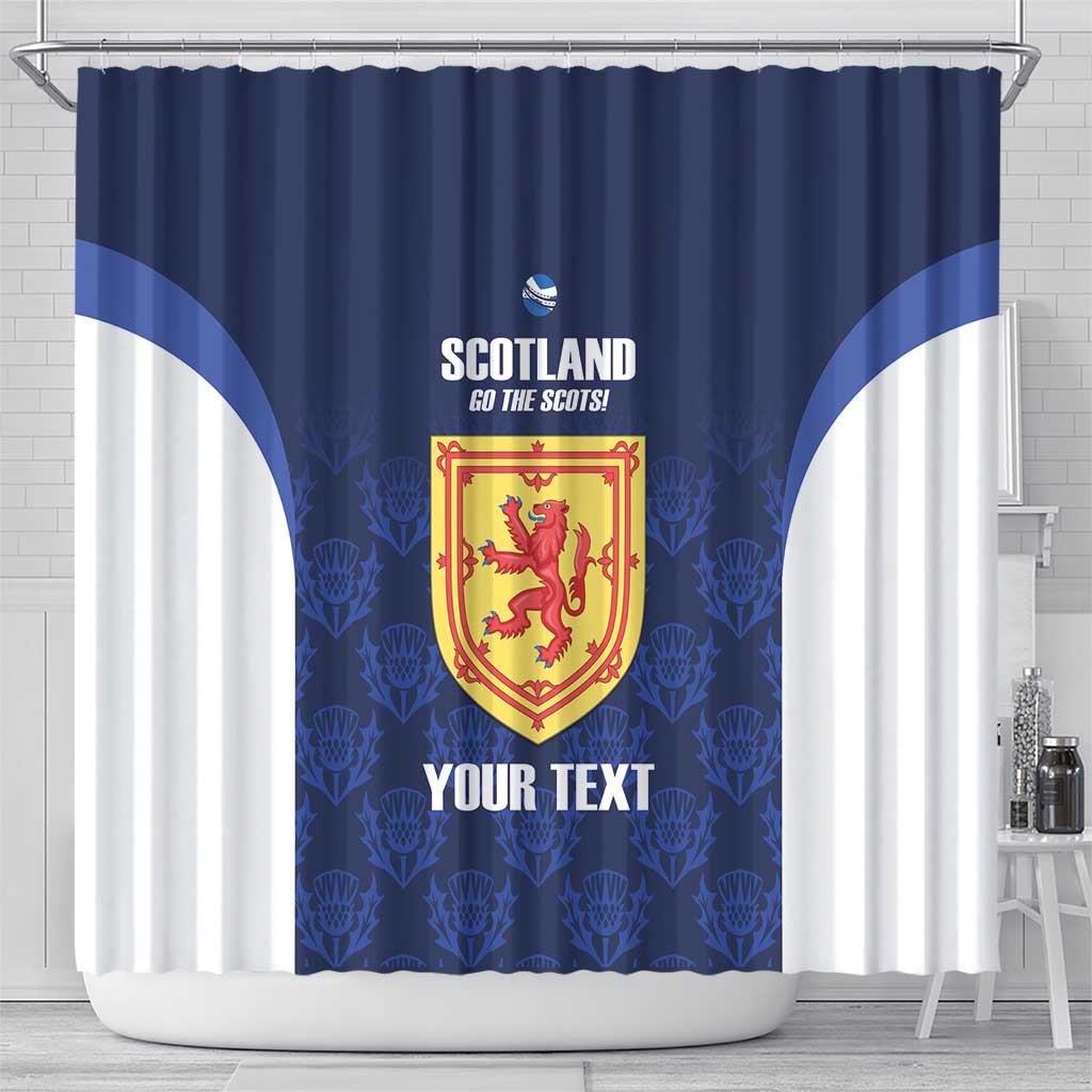 Custom Scotland Cricket Shower Curtain Go Scots Thistle Pattern - Wonder Print Shop