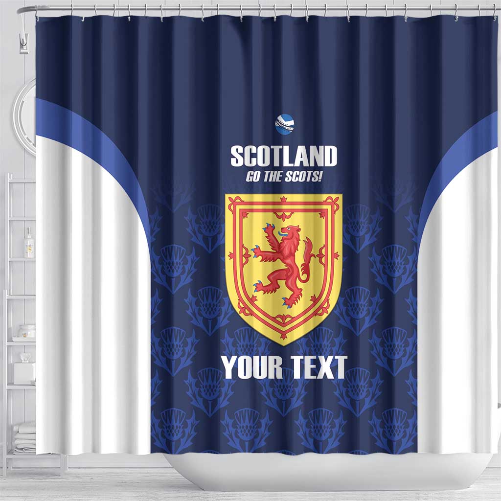 Custom Scotland Cricket Shower Curtain Go Scots Thistle Pattern - Wonder Print Shop
