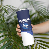 Custom Scotland Cricket Skinny Tumbler Go Scots Thistle Pattern - Wonder Print Shop