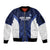 Custom Scotland Cricket Sleeve Zip Bomber Jacket Go Scots Thistle Pattern - Wonder Print Shop