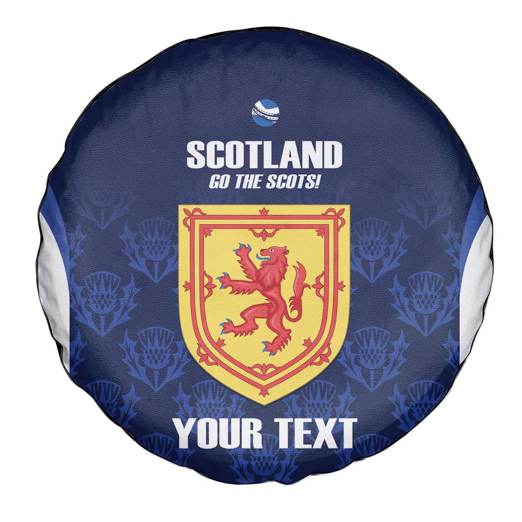 Custom Scotland Cricket Spare Tire Cover Go Scots Thistle Pattern - Wonder Print Shop
