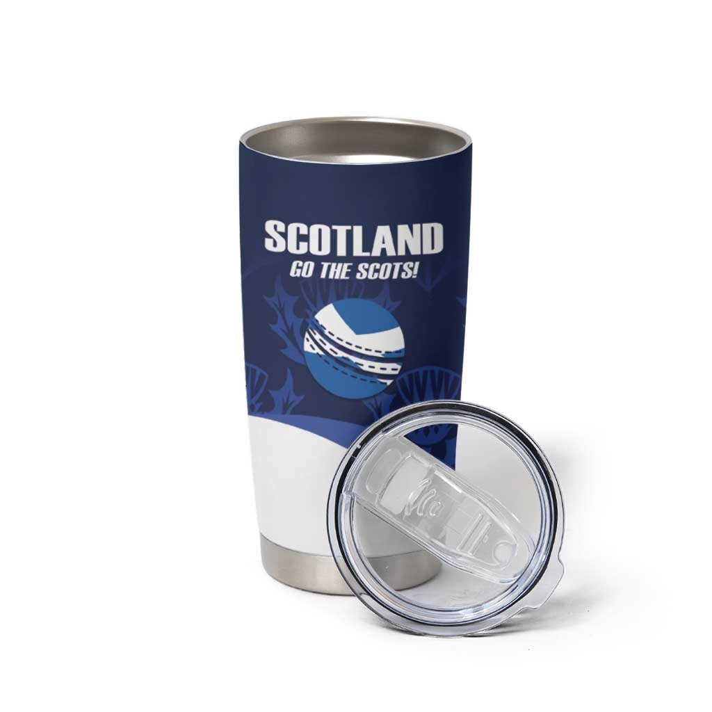 Custom Scotland Cricket Tumbler Cup Go Scots Thistle Pattern - Wonder Print Shop
