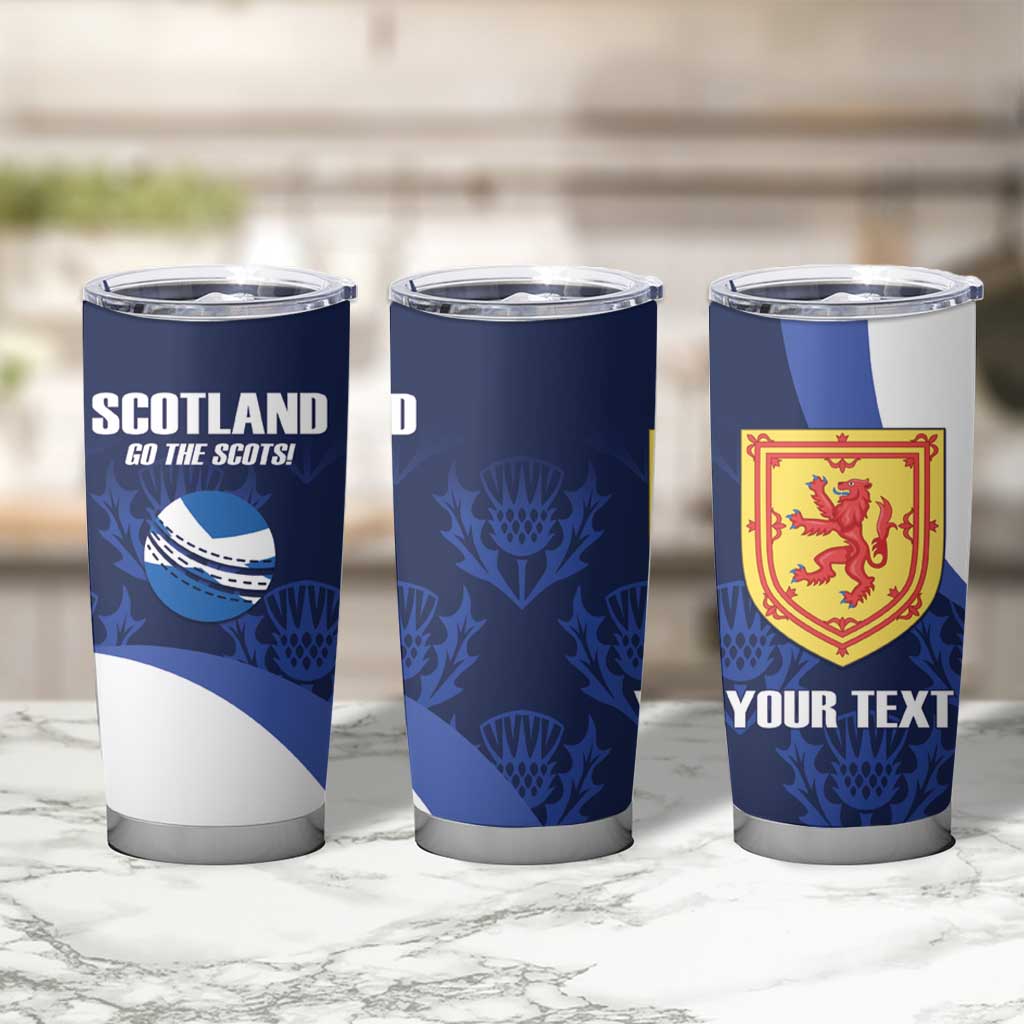 Custom Scotland Cricket Tumbler Cup Go Scots Thistle Pattern - Wonder Print Shop