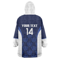 Custom Scotland Cricket Wearable Blanket Hoodie Go Scots Thistle Pattern - Wonder Print Shop