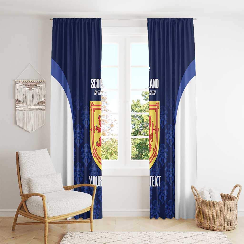 Custom Scotland Cricket Window Curtain Go Scots Thistle Pattern - Wonder Print Shop