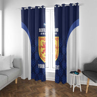 Custom Scotland Cricket Window Curtain Go Scots Thistle Pattern - Wonder Print Shop