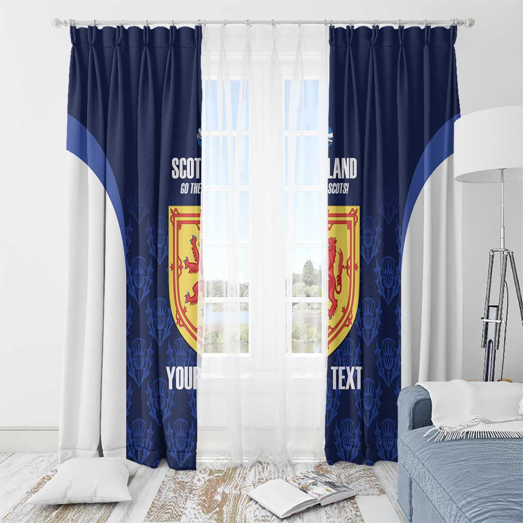 Custom Scotland Cricket Window Curtain Go Scots Thistle Pattern - Wonder Print Shop