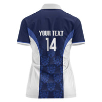 Custom Scotland Cricket Women Polo Shirt Go Scots Thistle Pattern - Wonder Print Shop