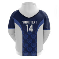 Custom Scotland Cricket Zip Hoodie Go Scots Thistle Pattern - Wonder Print Shop
