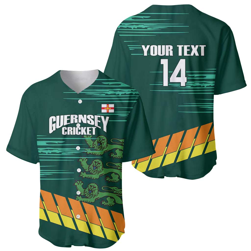 Custom Guernsey Cricket Baseball Jersey Go Champions - Wonder Print Shop