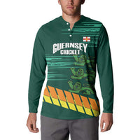 Custom Guernsey Cricket Button Sweatshirt Go Champions - Wonder Print Shop
