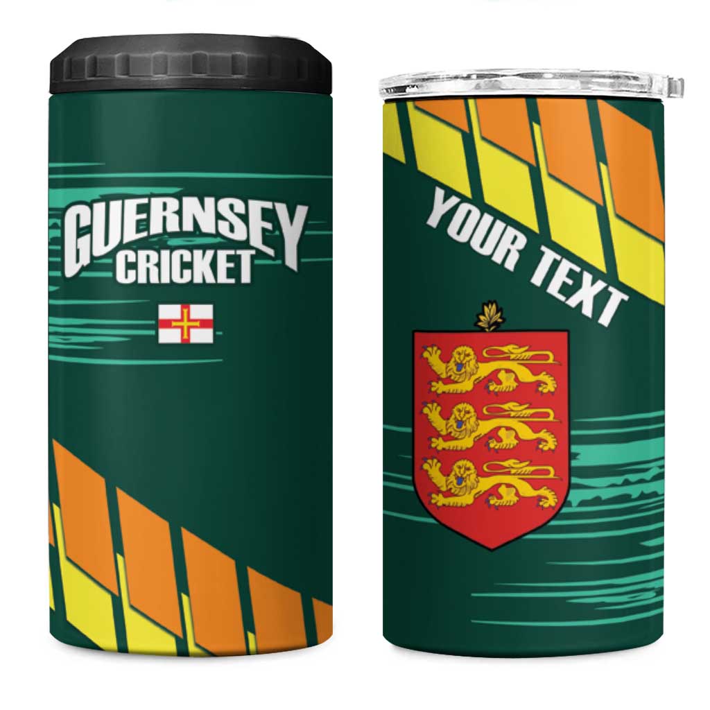 Custom Guernsey Cricket 4 in 1 Can Cooler Tumbler Go Champions - Wonder Print Shop