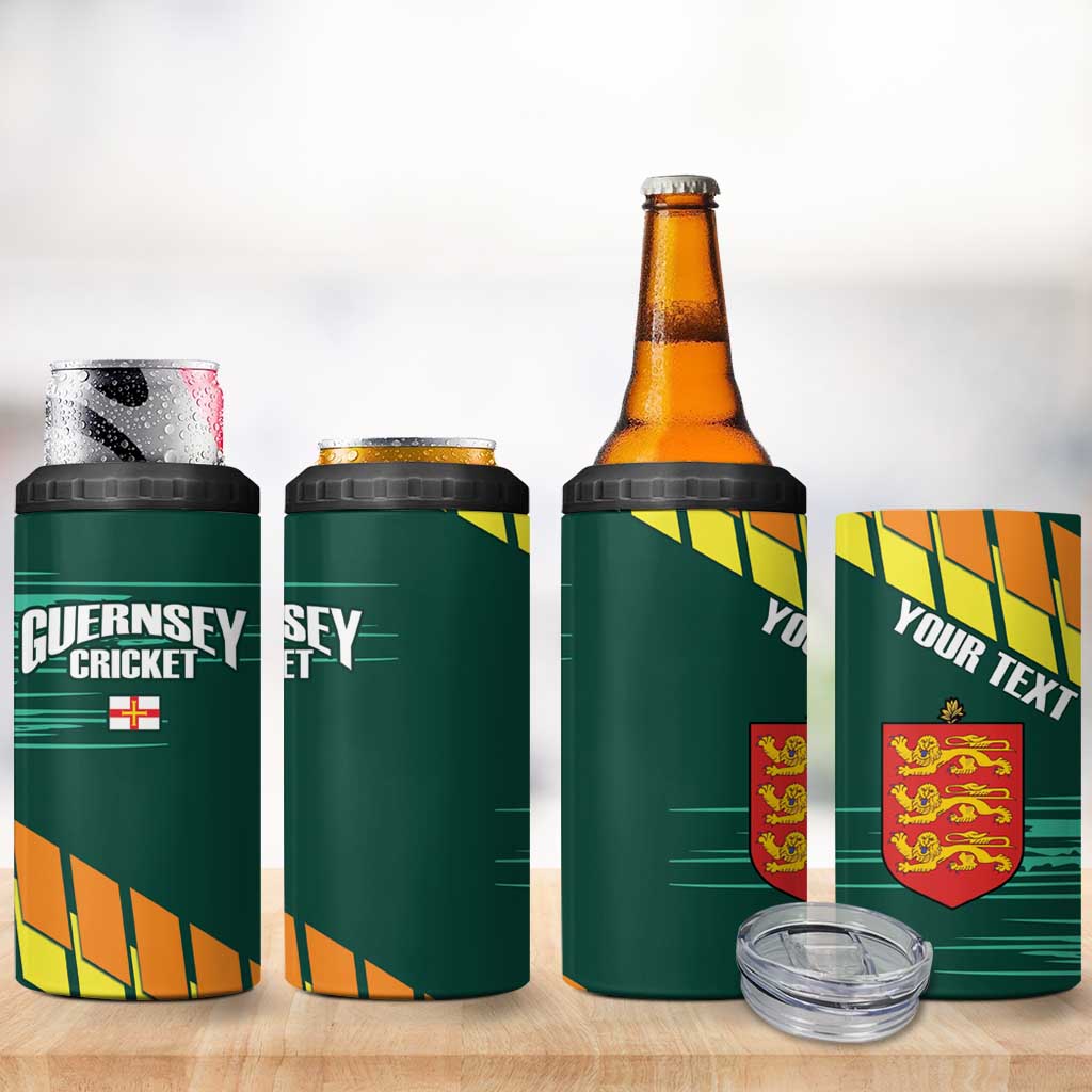 Custom Guernsey Cricket 4 in 1 Can Cooler Tumbler Go Champions - Wonder Print Shop