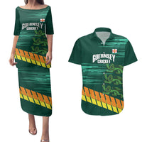 Custom Guernsey Cricket Couples Matching Puletasi and Hawaiian Shirt Go Champions - Wonder Print Shop