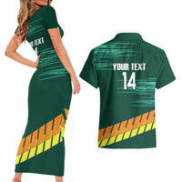 Custom Guernsey Cricket Couples Matching Short Sleeve Bodycon Dress and Hawaiian Shirt Go Champions - Wonder Print Shop