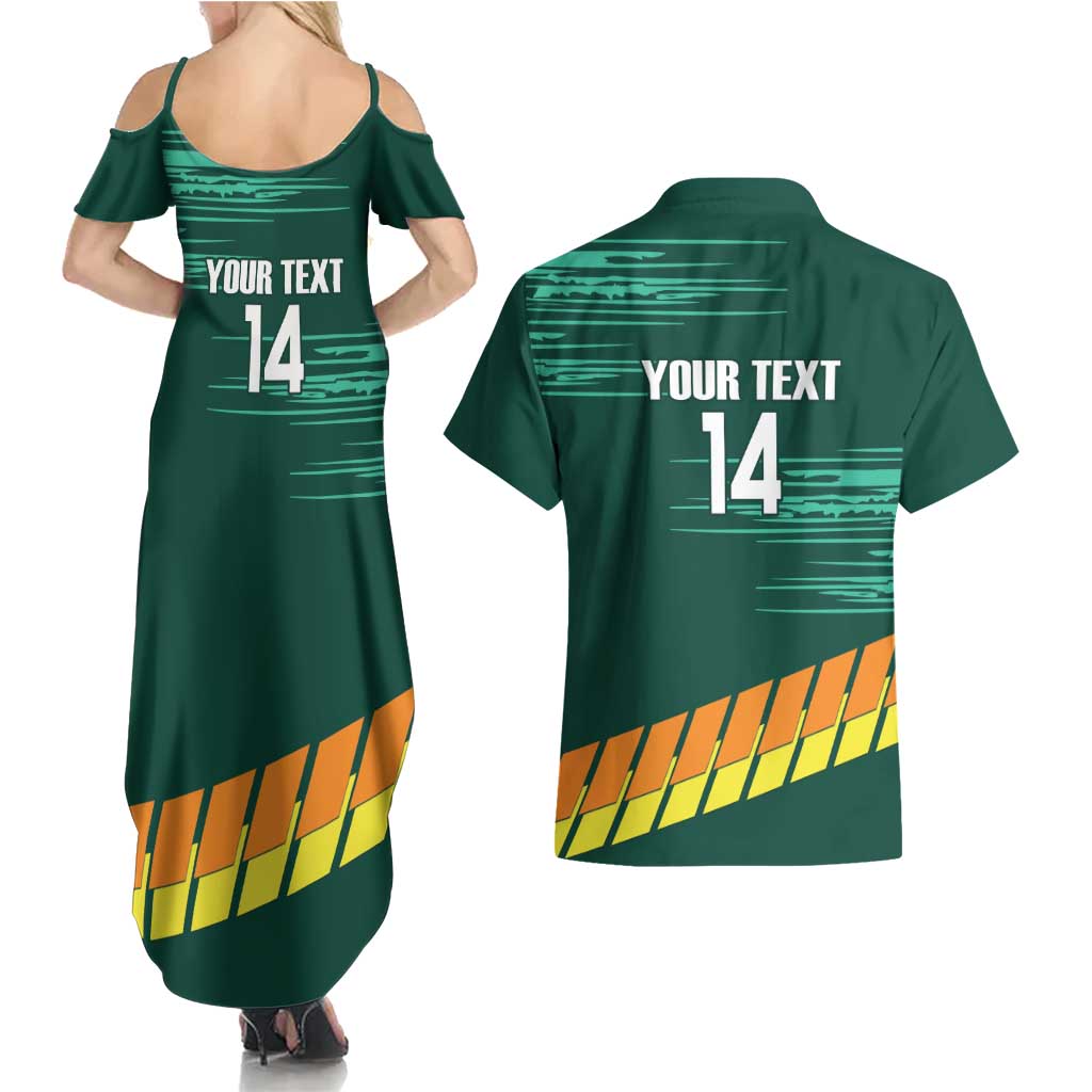 Custom Guernsey Cricket Couples Matching Summer Maxi Dress and Hawaiian Shirt Go Champions - Wonder Print Shop