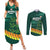 Custom Guernsey Cricket Couples Matching Summer Maxi Dress and Long Sleeve Button Shirt Go Champions - Wonder Print Shop