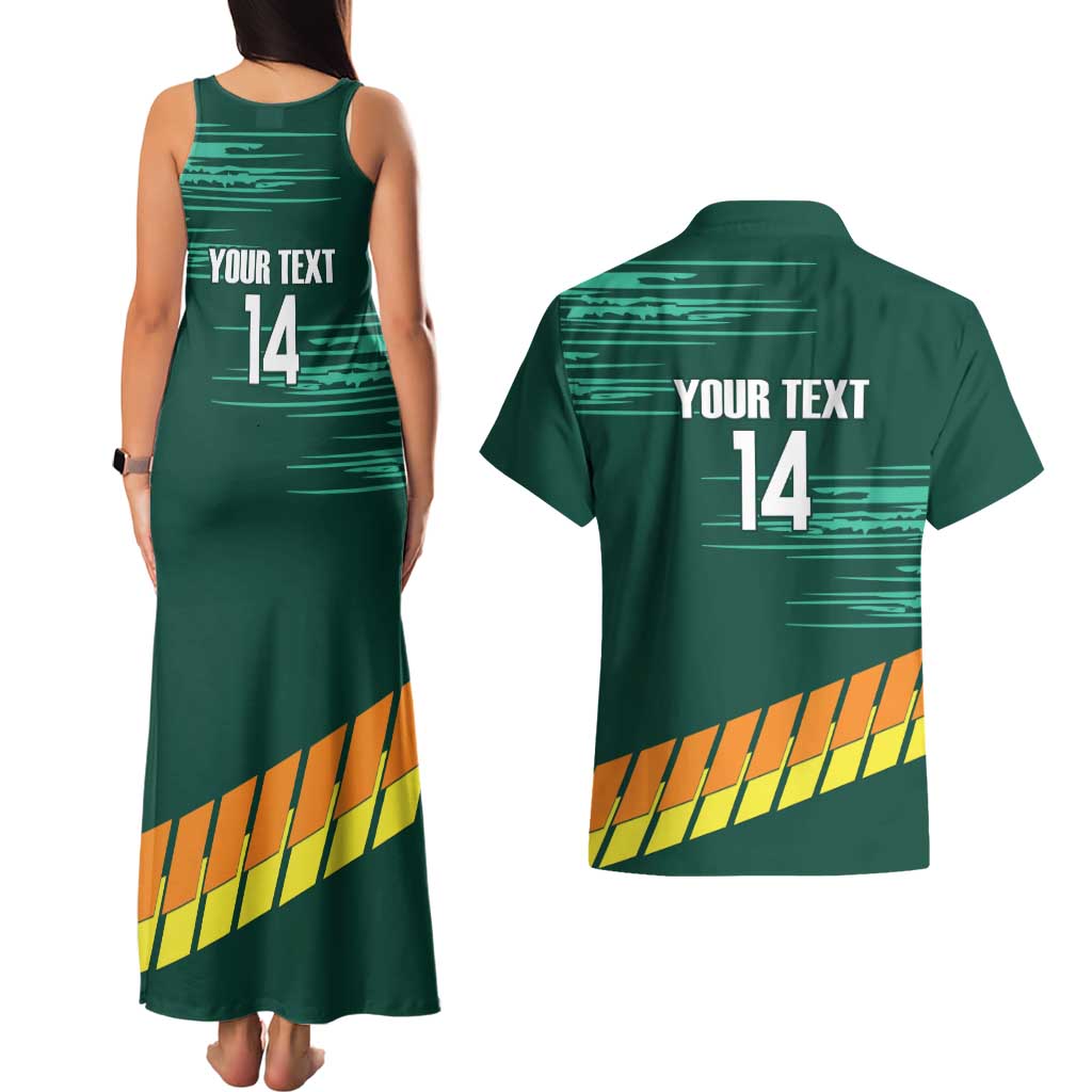 Custom Guernsey Cricket Couples Matching Tank Maxi Dress and Hawaiian Shirt Go Champions - Wonder Print Shop