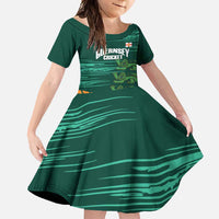 Custom Guernsey Cricket Family Matching Long Sleeve Bodycon Dress and Hawaiian Shirt Go Champions - Wonder Print Shop