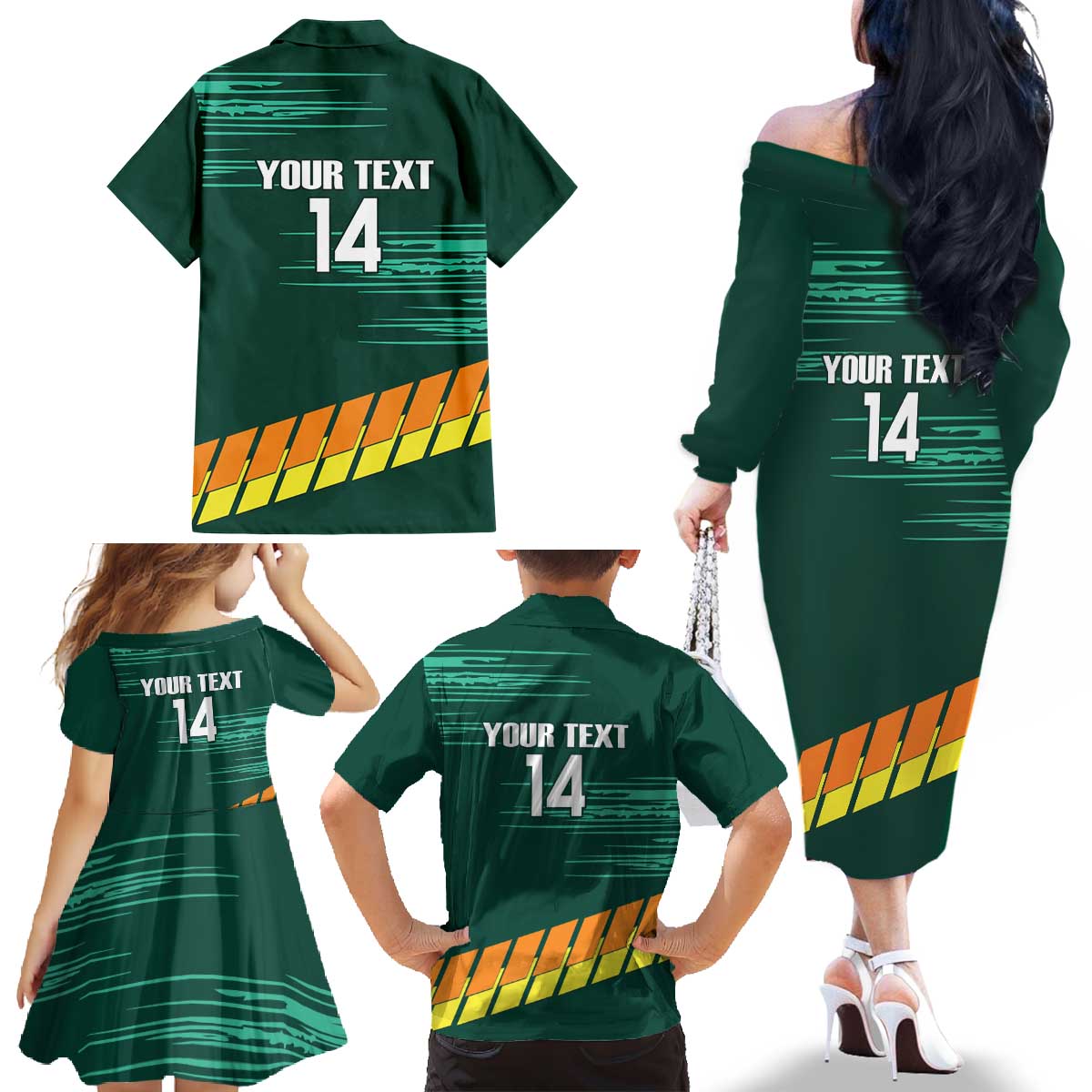 Custom Guernsey Cricket Family Matching Off The Shoulder Long Sleeve Dress and Hawaiian Shirt Go Champions - Wonder Print Shop