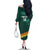 Custom Guernsey Cricket Family Matching Off The Shoulder Long Sleeve Dress and Hawaiian Shirt Go Champions - Wonder Print Shop