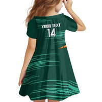 Custom Guernsey Cricket Family Matching Short Sleeve Bodycon Dress and Hawaiian Shirt Go Champions - Wonder Print Shop