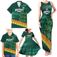 Custom Guernsey Cricket Family Matching Tank Maxi Dress and Hawaiian Shirt Go Champions - Wonder Print Shop
