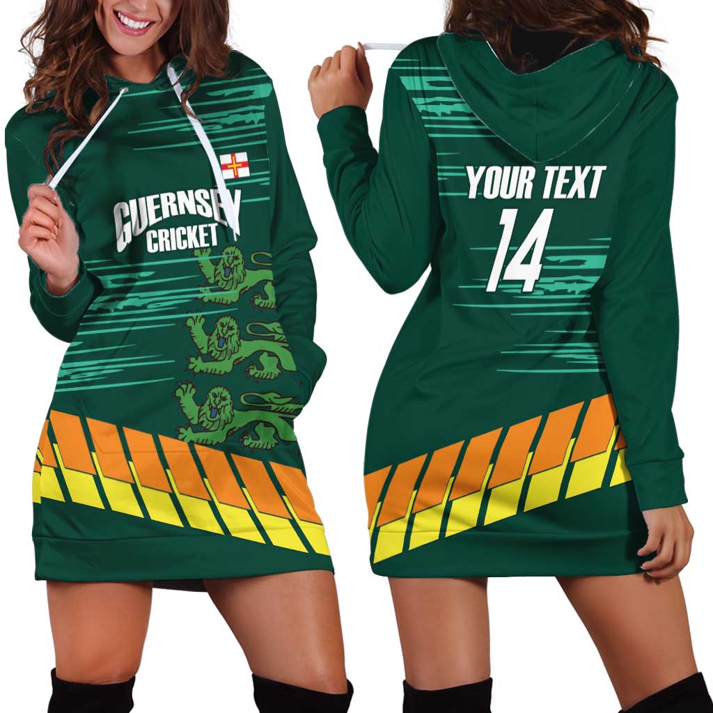 Custom Guernsey Cricket Hoodie Dress Go Champions - Wonder Print Shop