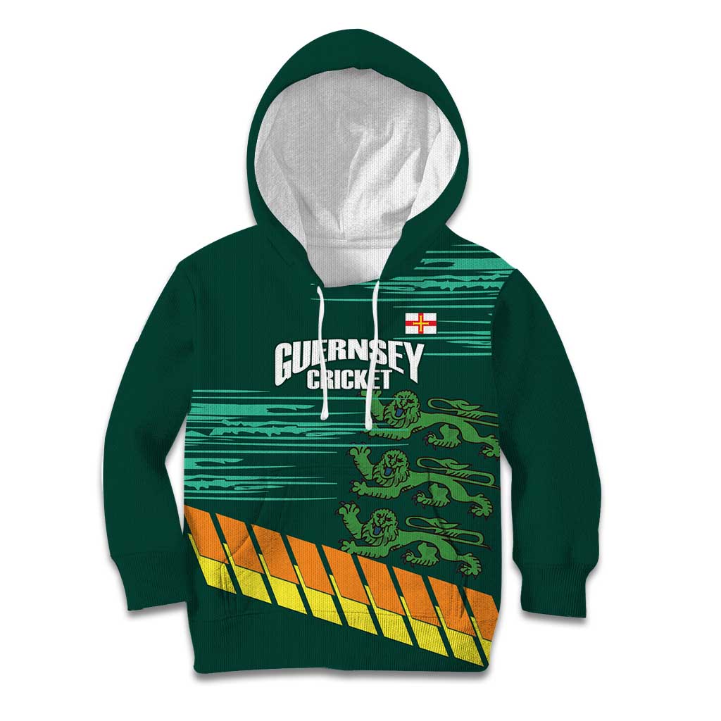 Custom Guernsey Cricket Kid Hoodie Go Champions - Wonder Print Shop