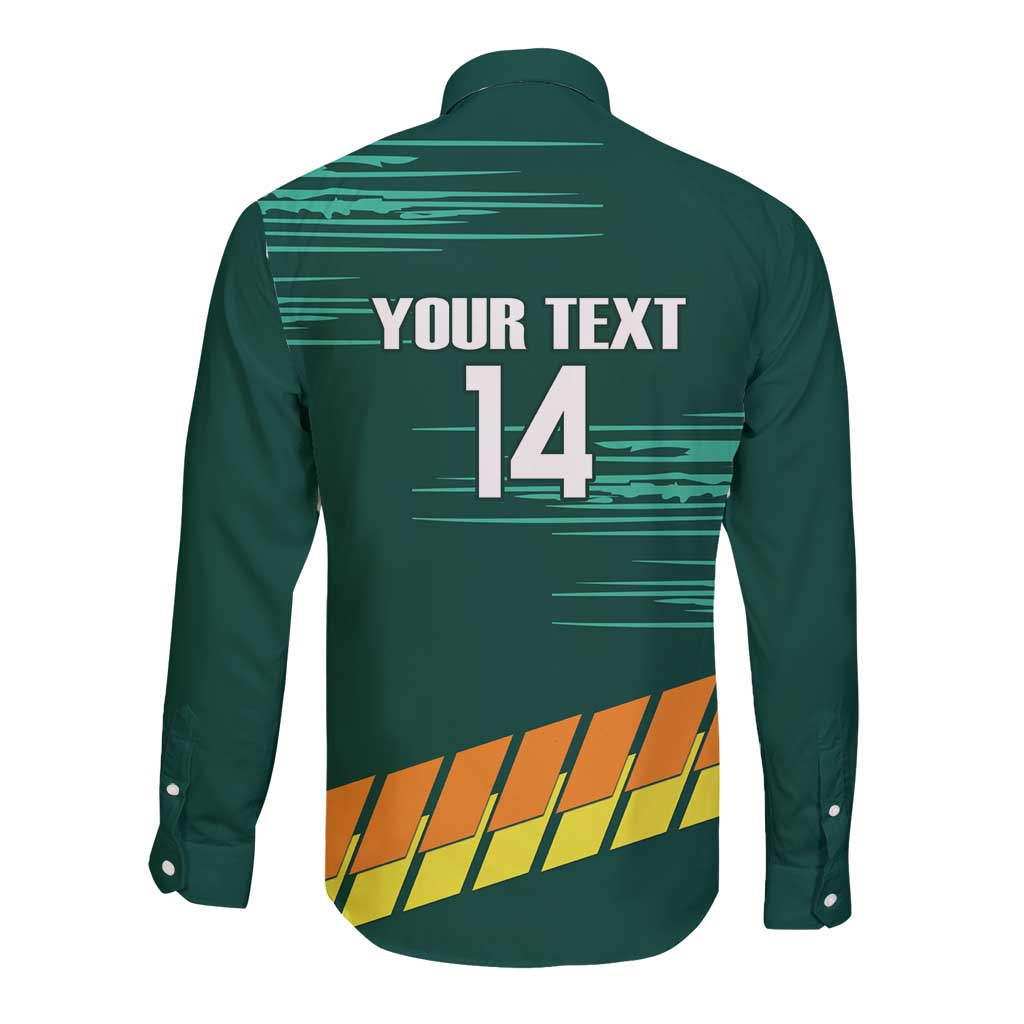 Custom Guernsey Cricket Long Sleeve Button Shirt Go Champions - Wonder Print Shop